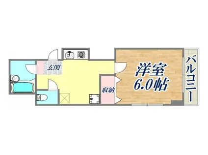 モンラッシェ(1K/4階)の間取り写真