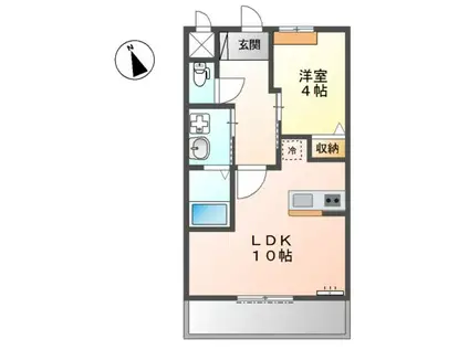 レガーロ大久保(1LDK/2階)の間取り写真