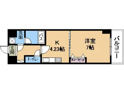 エンゼルプラザイーストII(1K/5階)の間取り写真