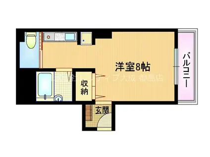 天満メゾン中塚(1K/3階)の間取り写真