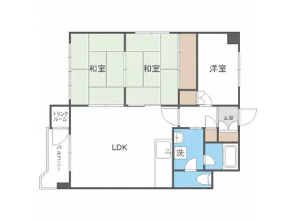 セシボン中の島(3LDK/2階)の間取り写真