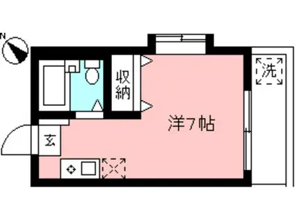 エスポワール21(ワンルーム/1階)の間取り写真