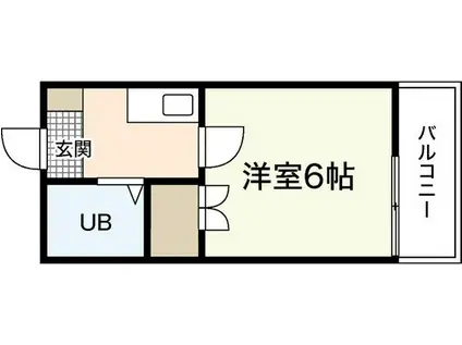 ロイヤル東雲(1K/6階)の間取り写真