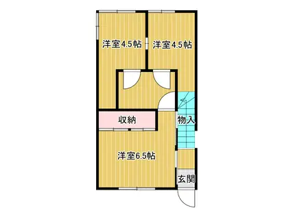 あつきコーポ(4LDK/2階)の間取り写真