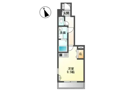 サンパレスIX(ワンルーム/1階)の間取り写真