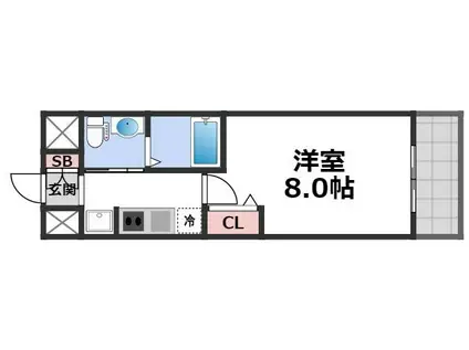 M´プラザ緑橋(1K/11階)の間取り写真