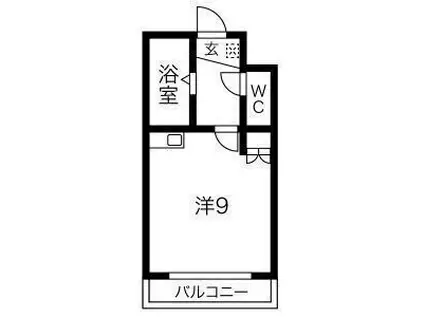 UNAX名東(ワンルーム/4階)の間取り写真