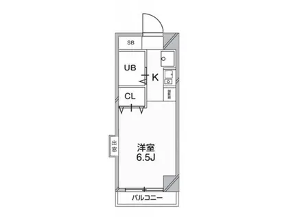 クリスタルグローブ(ワンルーム/5階)の間取り写真