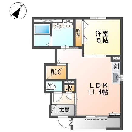 ルナテラス甲子園(1LDK/1階)の間取り写真