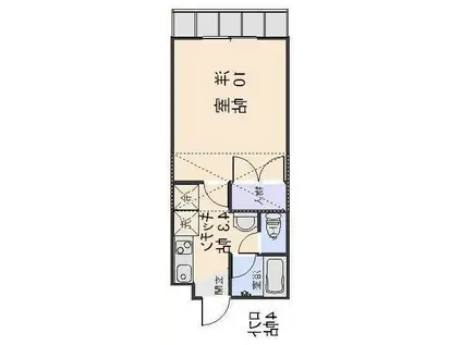 コーポ八戸太郎B(1K/2階)の間取り写真