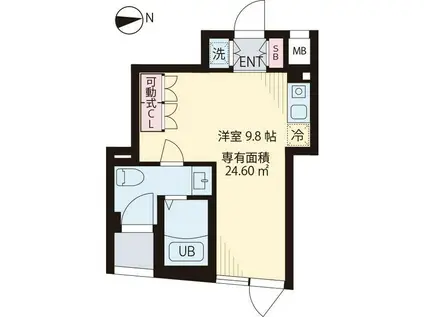 エルプラド自由が丘(ワンルーム/2階)の間取り写真