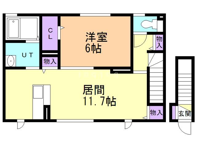 セジュールWIT21(1LDK/2階)の間取り写真