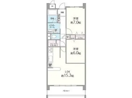 パレス マイセン(2LDK/2階)の間取り写真