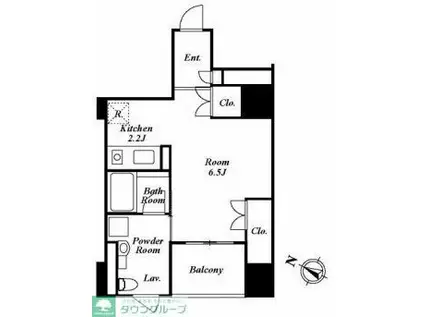 エスティメゾン板橋C6(ワンルーム/10階)の間取り写真