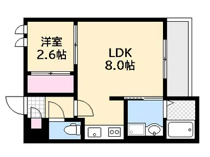 REGALEST BRILLER草津(1LDK/1階)の間取り写真