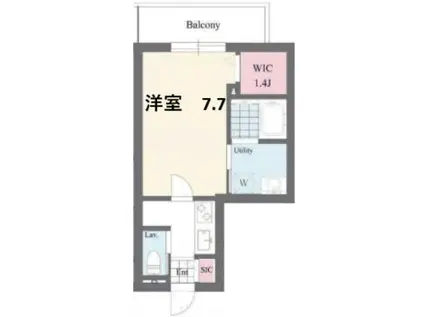 KE OLA HOU II(1K/1階)の間取り写真