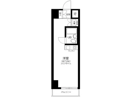 アルス三軒茶屋(ワンルーム/4階)の間取り写真