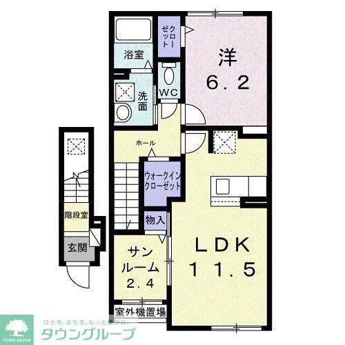 ドミールトキワ(1LDK/2階)の間取り写真