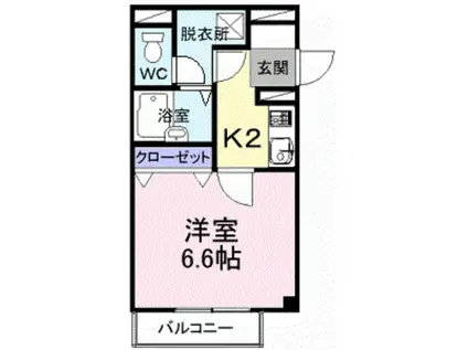 グランフォルム野尻(1K/3階)の間取り写真