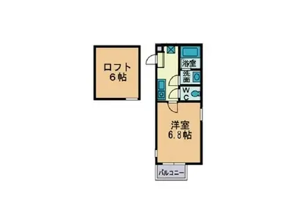 ルミエールK(1K/2階)の間取り写真