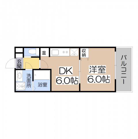 エトワール 松崎(1DK/1階)の間取り写真