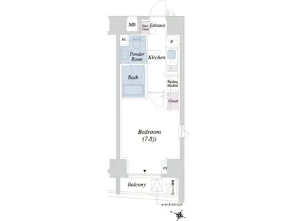 THEATER COURT本駒込(1K/4階)の間取り写真