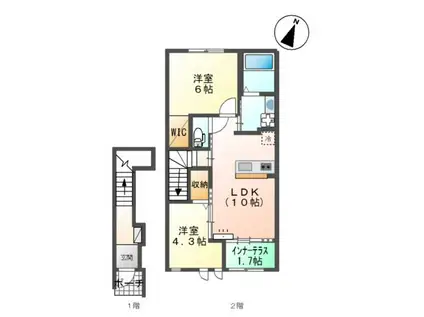 アルツァーレ(2LDK/2階)の間取り写真