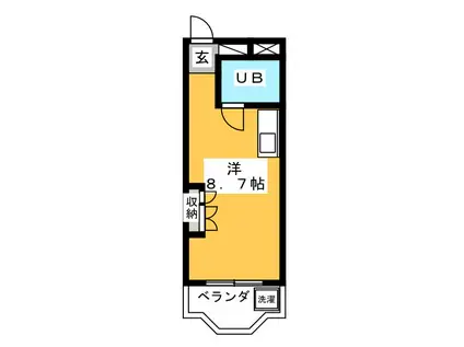 プレステージ103神久(ワンルーム/1階)の間取り写真