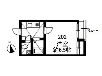 ビジュー野方(1K/2階)の間取り写真