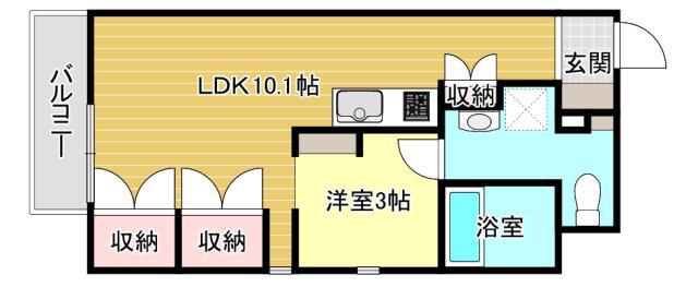 アルコ14(ワンルーム/5階)の間取り写真
