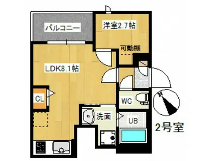 REGALEST-S VICTORYHOUSE2(1LDK/3階)の間取り写真