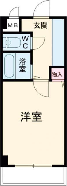アークYS(1K/5階)の間取り写真