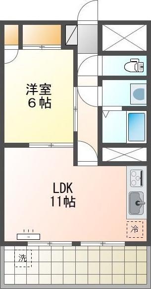 シャトレ北山(1LDK/5階)の間取り写真