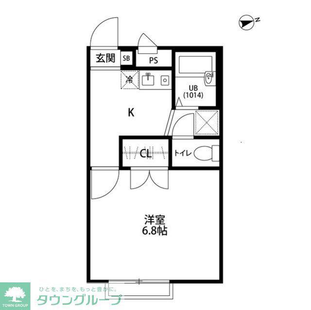 プレジール和光(1K/2階)の間取り写真