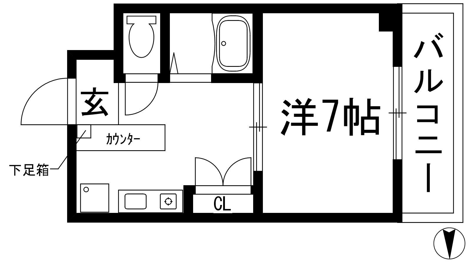 センチュリーショウエイ5(1K/3階)の間取り写真