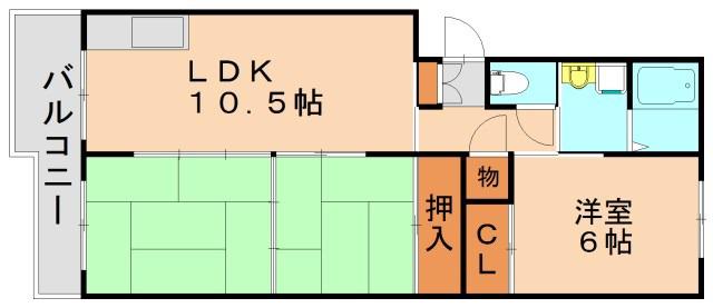 アベニュー88(3LDK/1階)の間取り写真