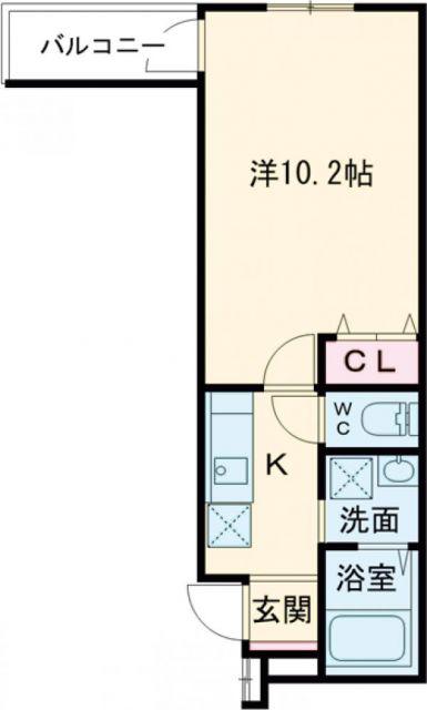 フジパレス堺鳳駅北ウエスト(1K/2階)の間取り写真