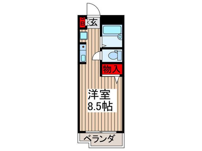 第3関根ビル(ワンルーム/3階)の間取り写真