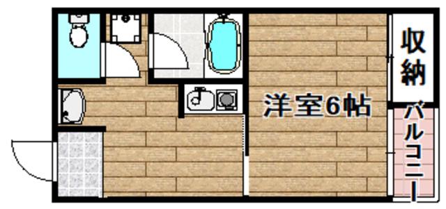 レジデンス摂津(1K/3階)の間取り写真