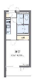 JR京浜東北線 さいたま新都心駅 徒歩12分 3階建 築9年(1K/2階)の間取り写真