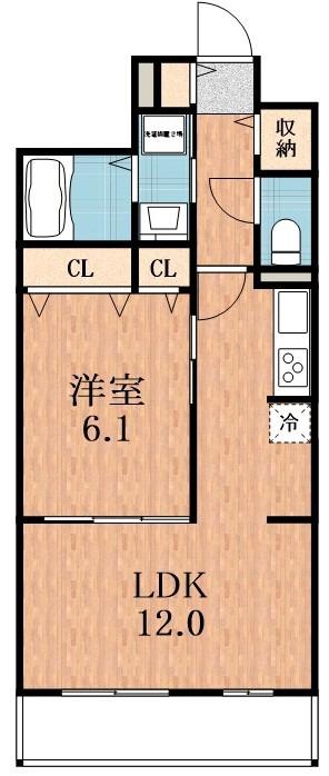 ヴィオラ住吉ノ杜(1LDK/2階)の間取り写真