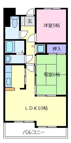 BEE BEE GRANDE(2LDK/7階)の間取り写真