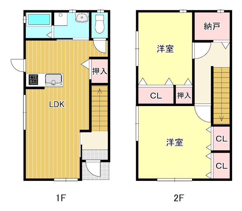 パールリバー(2SLDK/1階)の間取り写真
