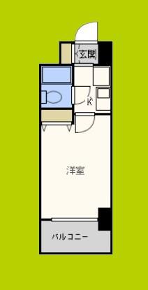 エスリード北梅田第2(1K/5階)の間取り写真