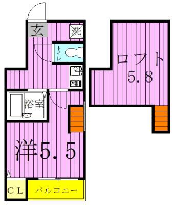 SAKURA一番館(1K/1階)の間取り写真