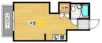 松田ビル(ワンルーム/5階)の間取り写真
