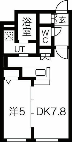 CITY RESIDENCE 幌平橋(1LDK/3階)の間取り写真