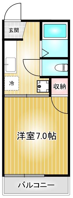 フォーブル渋谷(1K/1階)の間取り写真