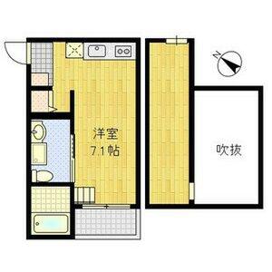 OBS堺(1K/1階)の間取り写真