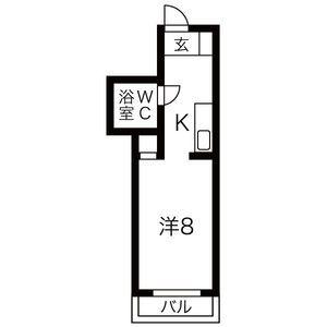 メゾン603(1K/2階)の間取り写真